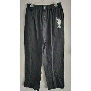 US Polo Assn Men's 100% Cotton Pajama Pants Black Size XL